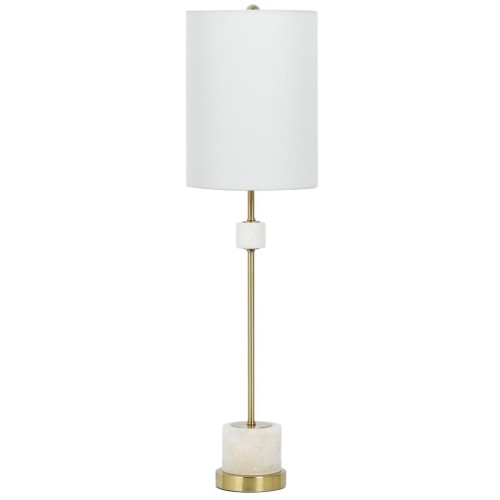 Bari lampa stołowa 1xE27 biała/mosiądz T01040BR-WH