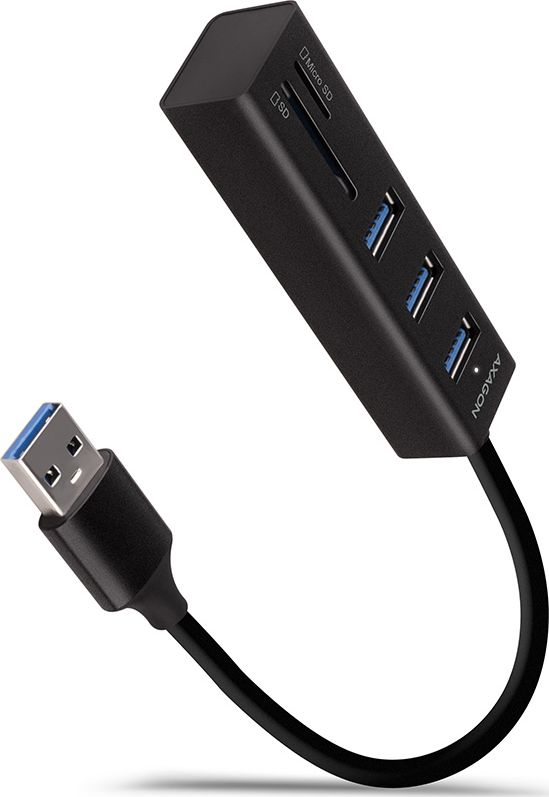 HUB USB Axagon 1x SD 1x microSD + 3x USB-A 3.2 Gen1 HMA-CR3A