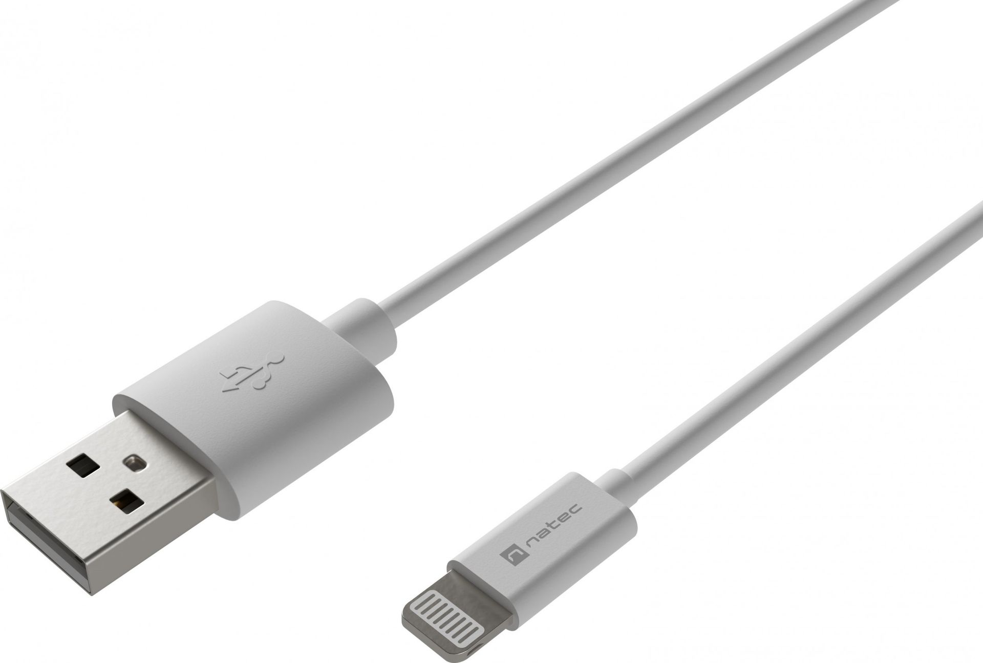 Kabel USB Natec USB-A - Lightning 1 m Biały (NKA-2148)