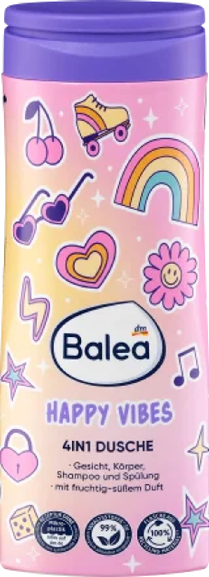 Balea Happy Vibes 4in1 Żel pod Prysznic i Szampon dla Dzieci 300 ml