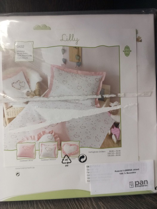 Pościel LORENA 80x80 bawełniana - OUTLET : Rozmiar - 80x80