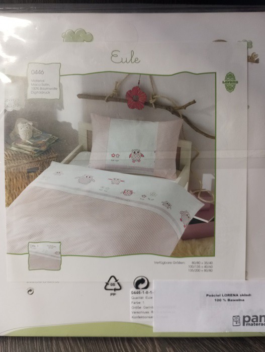 Pościel LORENA 80x80 bawełniana - OUTLET : Rozmiar - 80x80