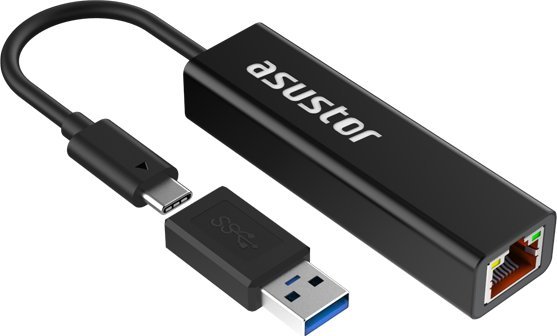 Adapter USB Asustor Asustor AS-U2.5G2, USB3.2 Gen 1 type-c to 2.5GBASE-T Adapter with USB-C to A Adapter