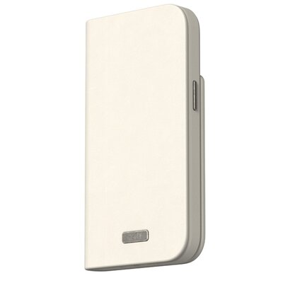 Moshi Overture MagSafe - Skórzane etui 3w1 z klapką iPhone 15 Plus (Eggnog White)