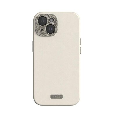 Moshi Napa MagSafe - Skórzane etui iPhone 15 (Eggnog White)