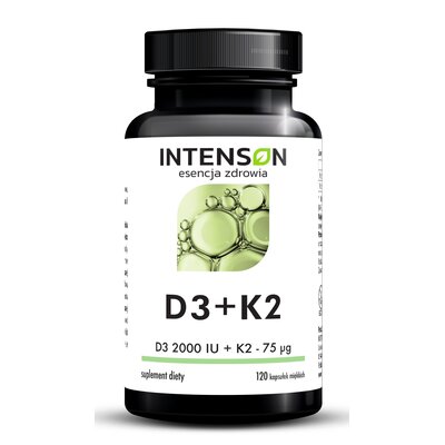 Suplement diety, Intenson, Witamina D3 + K2 120 kapsułek