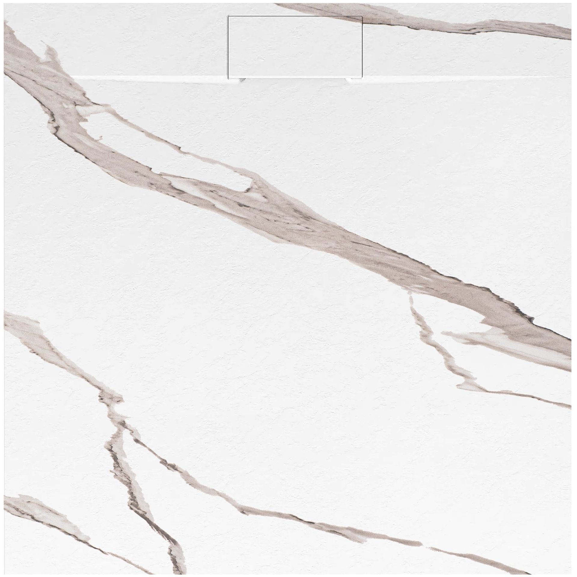 Rea Brodzik prysznicowy Bazalt CARRARA WHITE 90x90