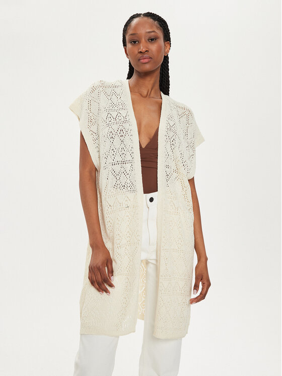 JDY Kardigan Desha 15320728 Beżowy Regular Fit