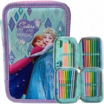 Piórnik 2-komorowy z wyposażeniem Disney Core Jumper 2 Frozen