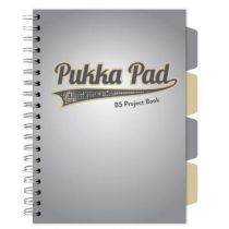 Pukka Project Book Grey B5 kratka 100 kartek 3 szt.