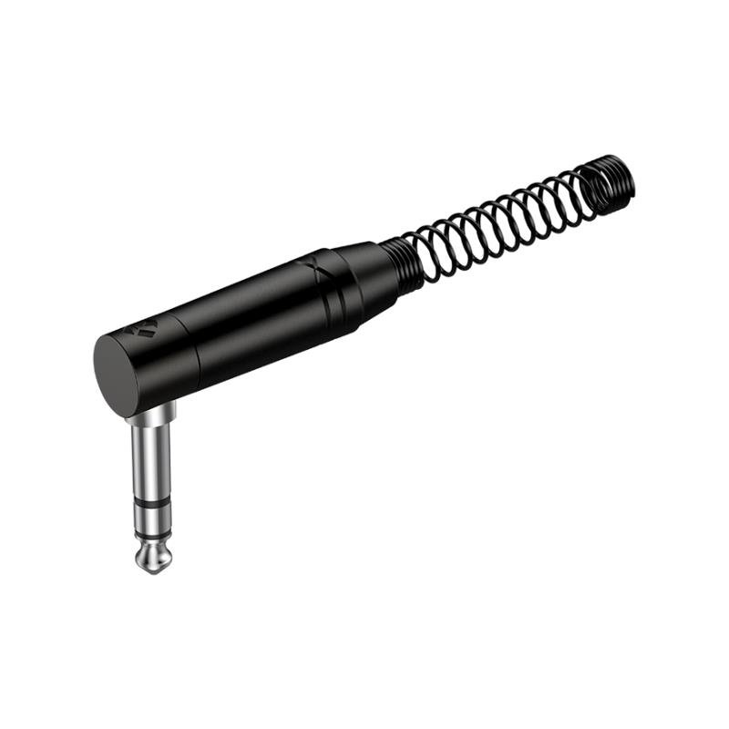 Roxtone Wtyk kątowy Jack 6.3mm stereo nakablowy  RJ3RPP-BN