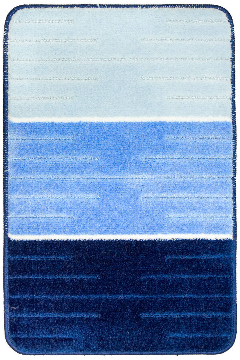 Dywanik Łazienkowy Como Blue Niebieski Krem Pasy-50x80 cm