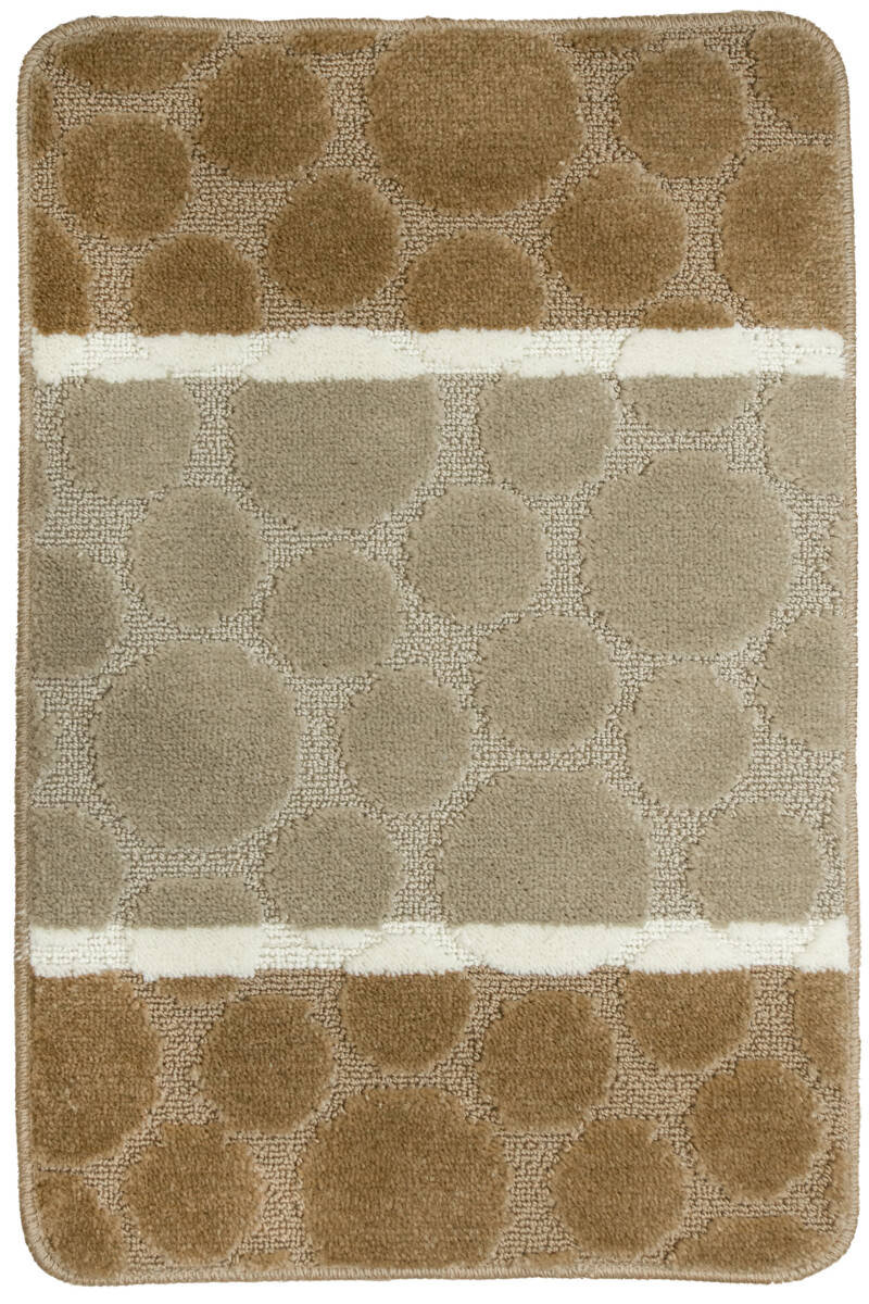 Dywanik Łazienkowy Siena Beige Beż Kropki Paski-50x80 cm