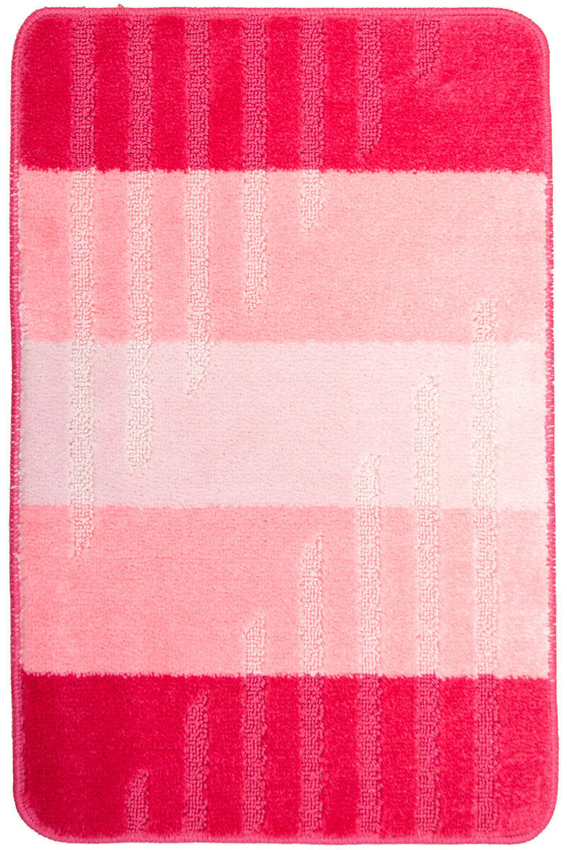 Dywanik Łazienkowy Vic Pink Różowy Paski-50x80 cm