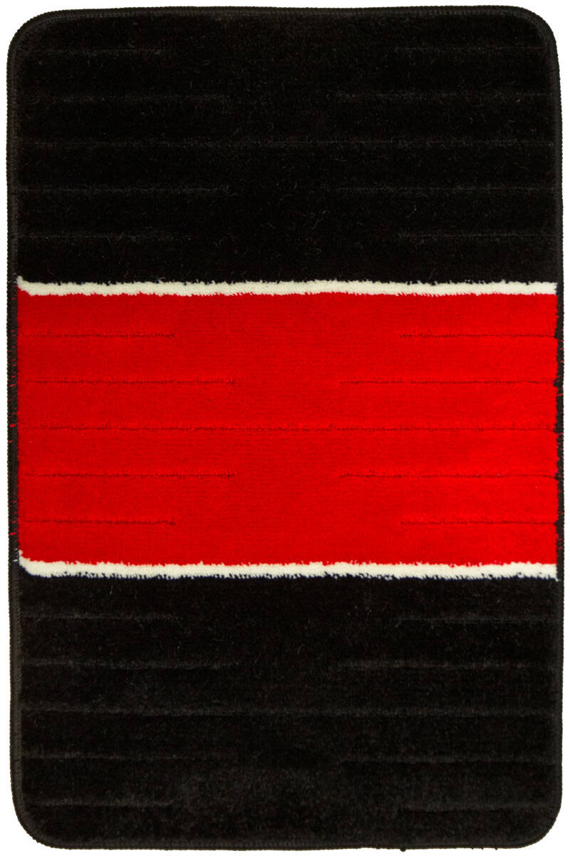 Dywanik Łazienkowy Como Red Czerwony Czarny Pasy-50x80 cm