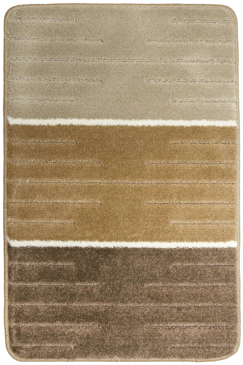 Dywanik Łazienkowy Como Beige Beżowy Krem Pasy-50x80 cm