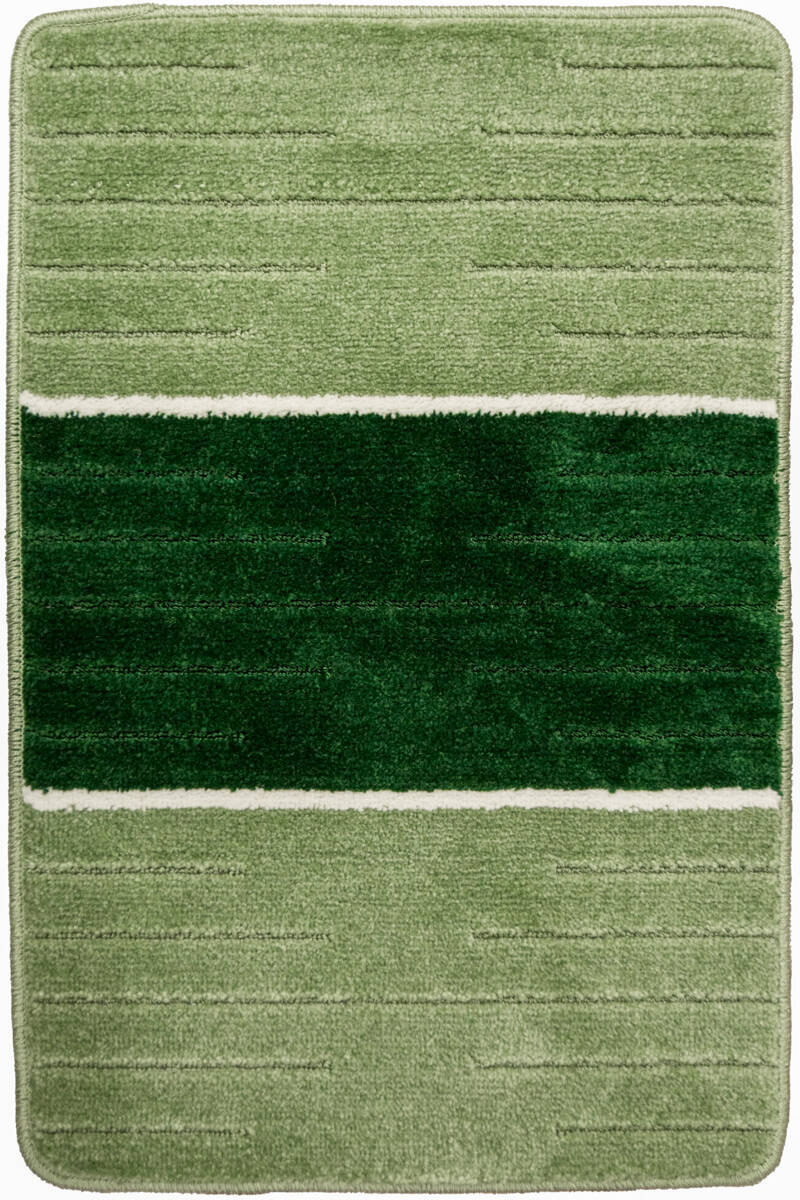Dywanik Łazienkowy Como Green Zieleń Krem Pasy-50x80 cm