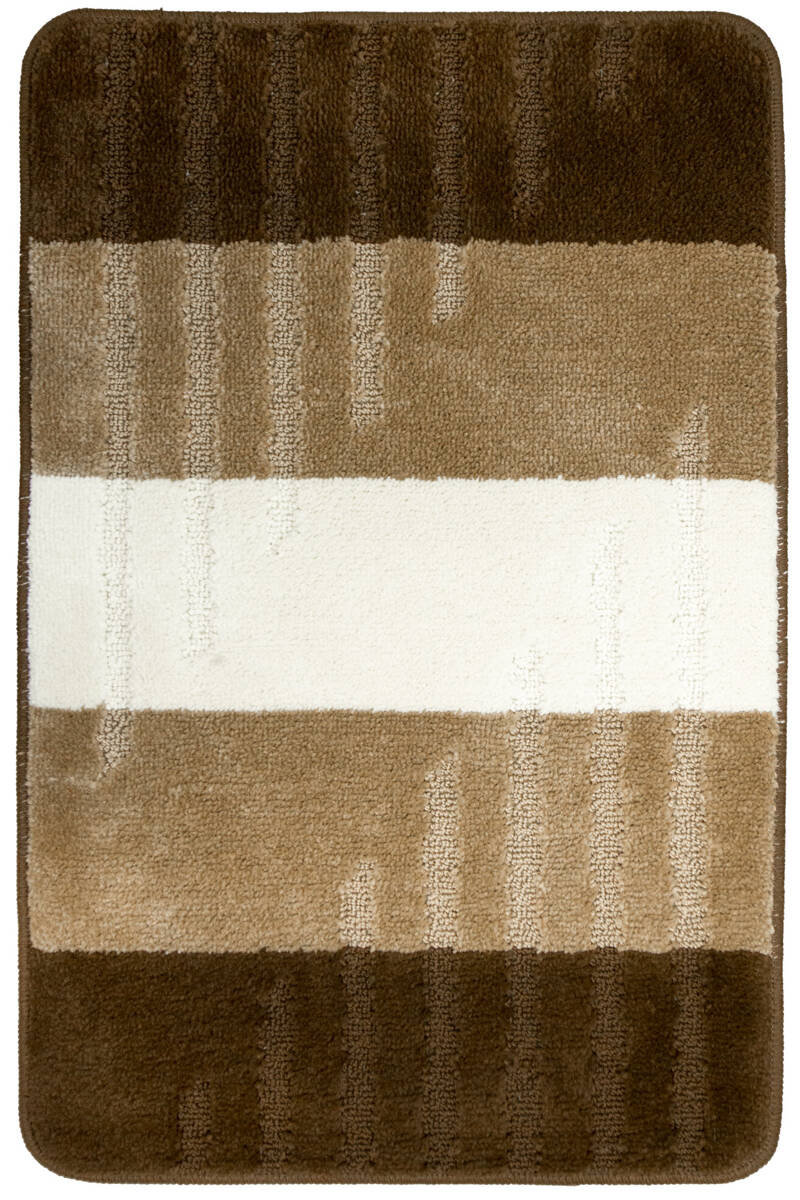 Dywanik Łazienkowy Vic Beige Beż Brąz Paski-50x80 cm