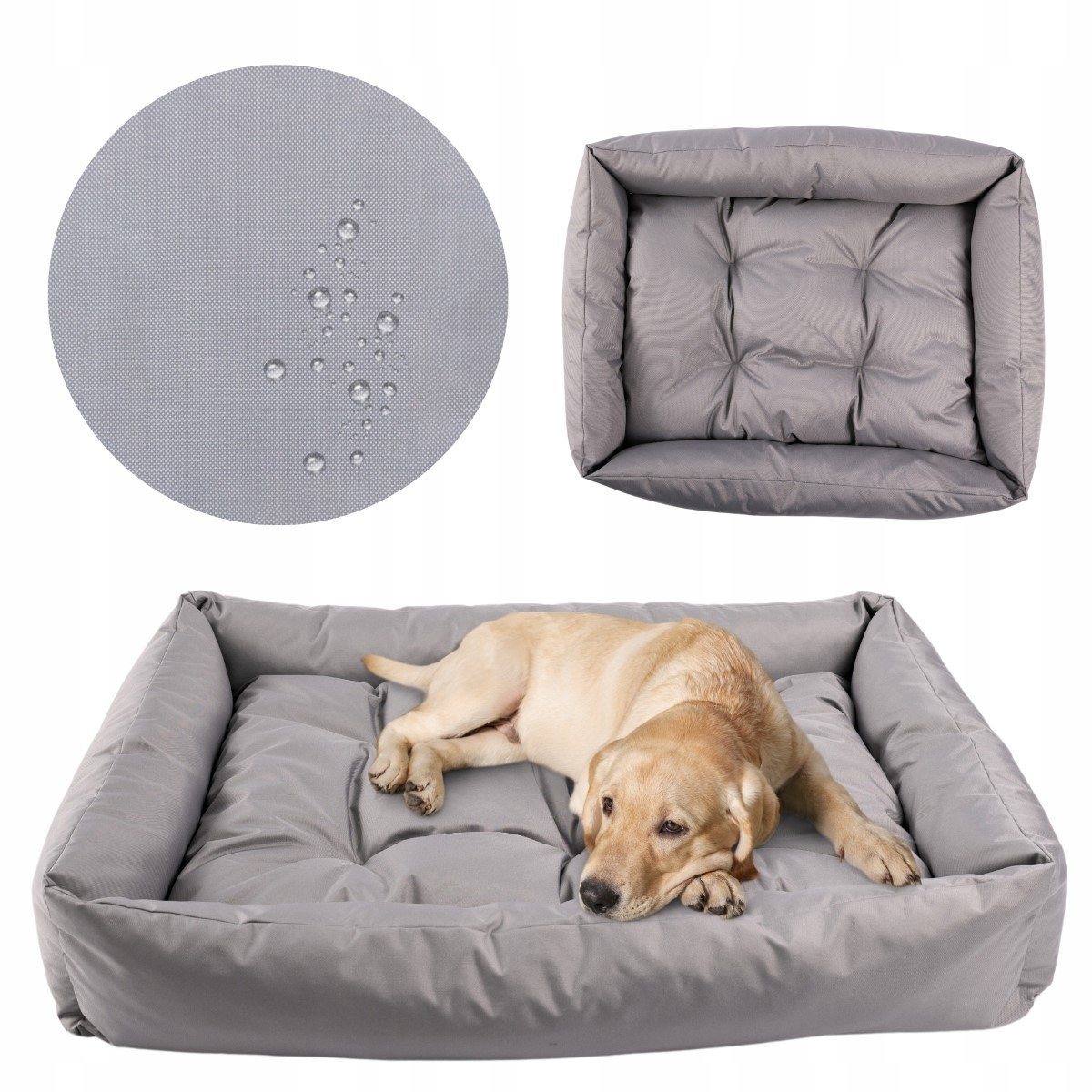 Legowisko dla psa, wodoodporna kanapa, Pet Zen, szare, 95x75 cm