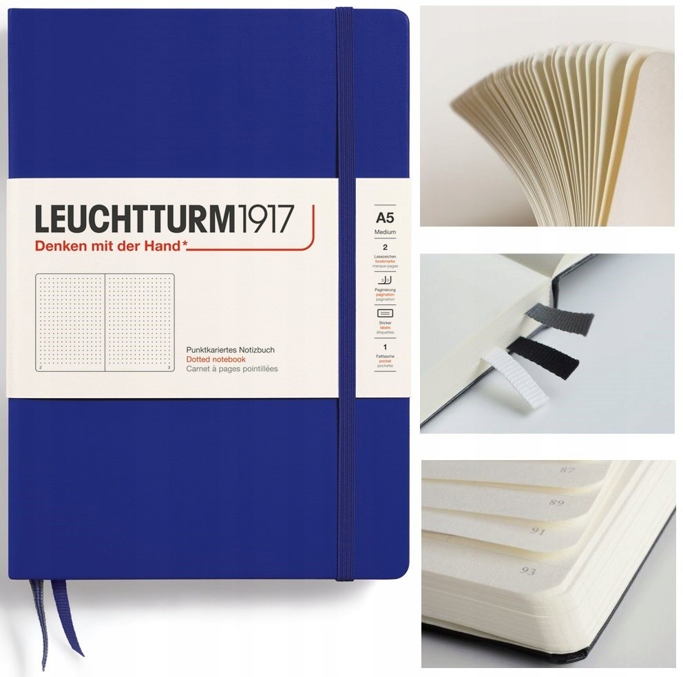 LEUCHTTURM1917 Notatnik Notes Medium A5 Kropka twarda oprawa bullet journal