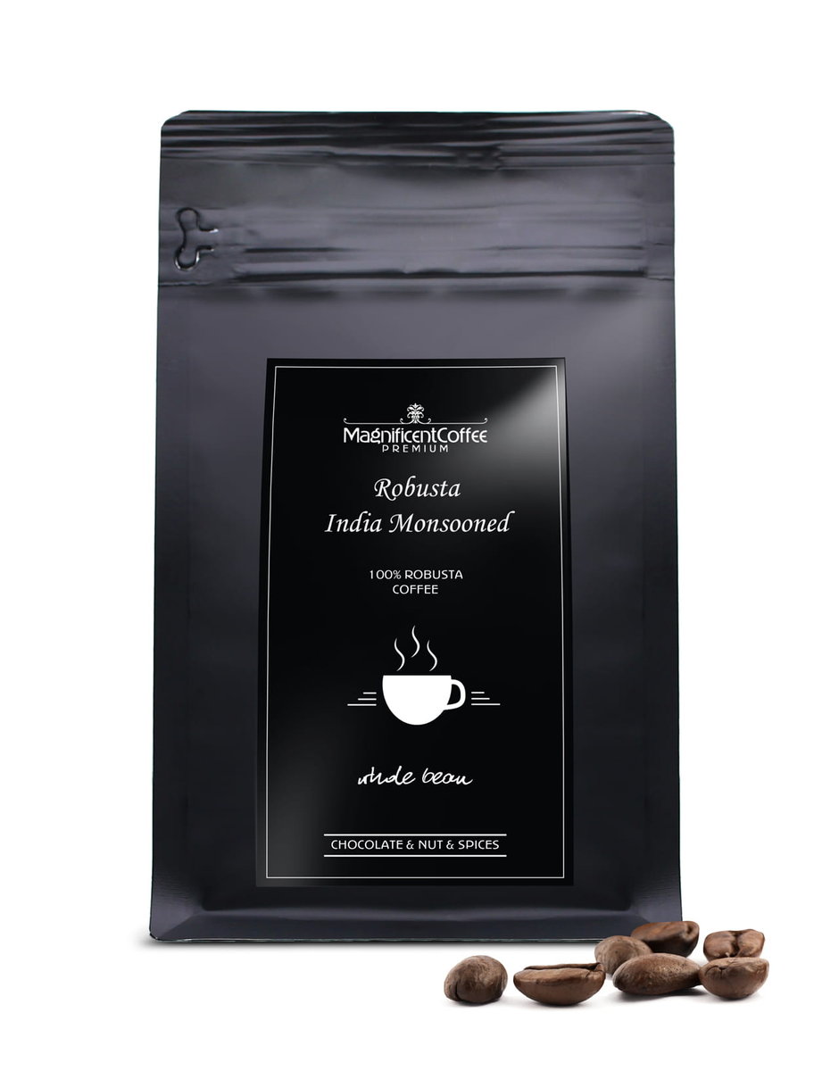 Kawa ziarnista Magnificent Coffee ROBUSTA INDIA MONSOONED 100% Robusta 500g