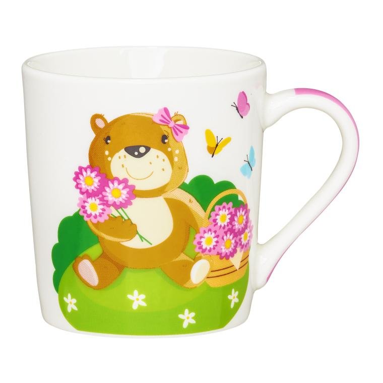Kubek porcelanowy dla dzieci 240ml Eddie różowy Ambition