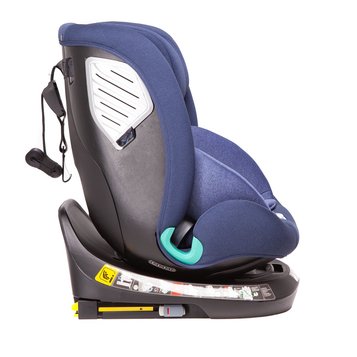 Fotelik Radjur top tether ISOFIX 40-150 cm, 360, norma i-Size, waga do 36 kg kolor granatowy
