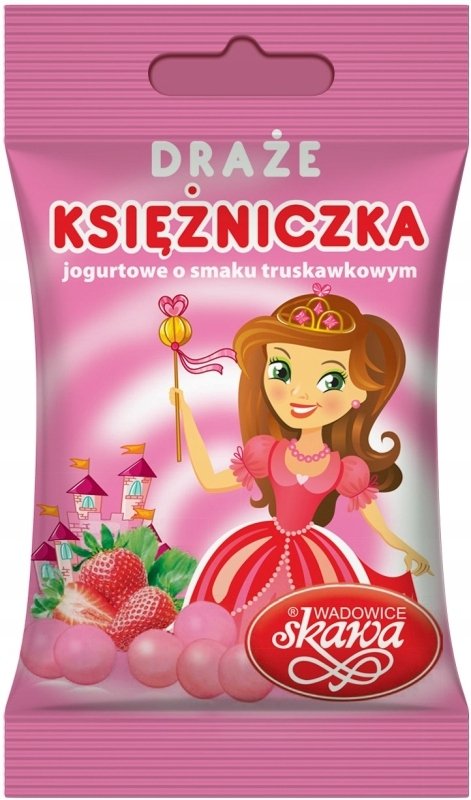 Draże jogurtowe truskawkowe Księżniczka Skawa 70 g