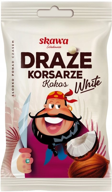 Draże kokosowe White Korsarz Skawa 70 g