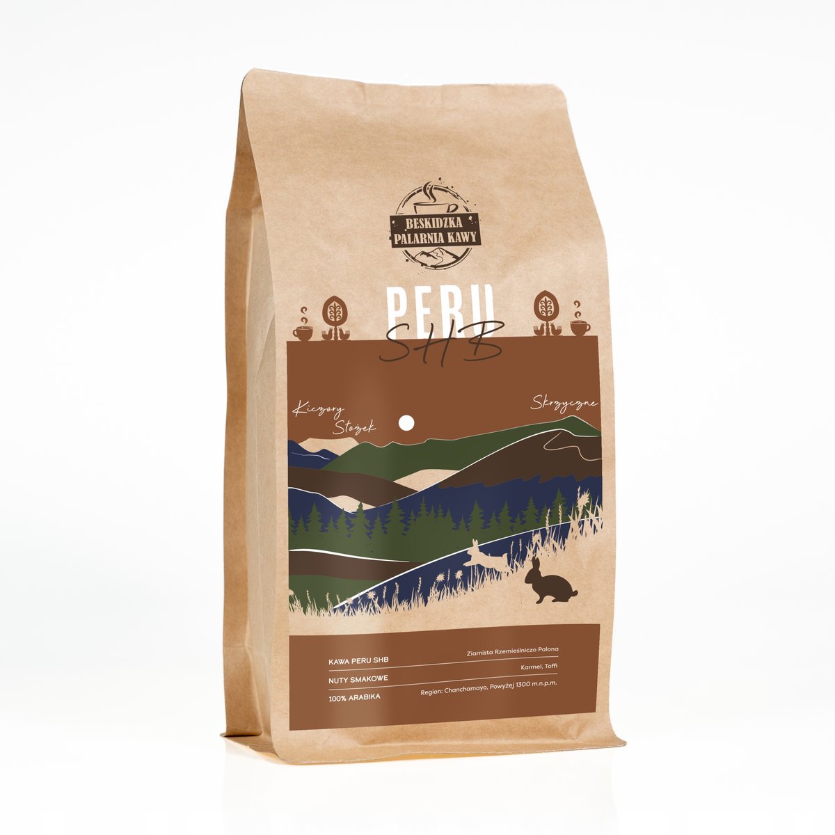ŚWIEŻO PALONA KAWA ZIARNISTA PERU SHB 500G 100% ARABICA SPECIALITY
