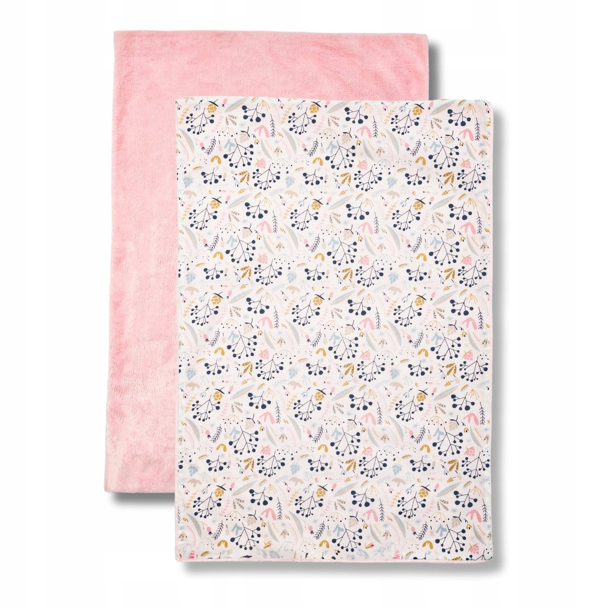 Kocyk niemowlęcy dziecięcy bawełniany, Lama Love, wzór Jarzębina, 70x50 cm