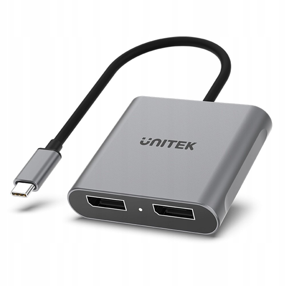 Unitek Adapter USB-C na 2x port DP 1.4 8K 60Hz