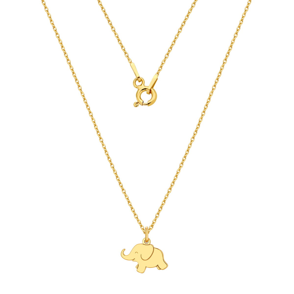 Złoty naszyjnik słonik