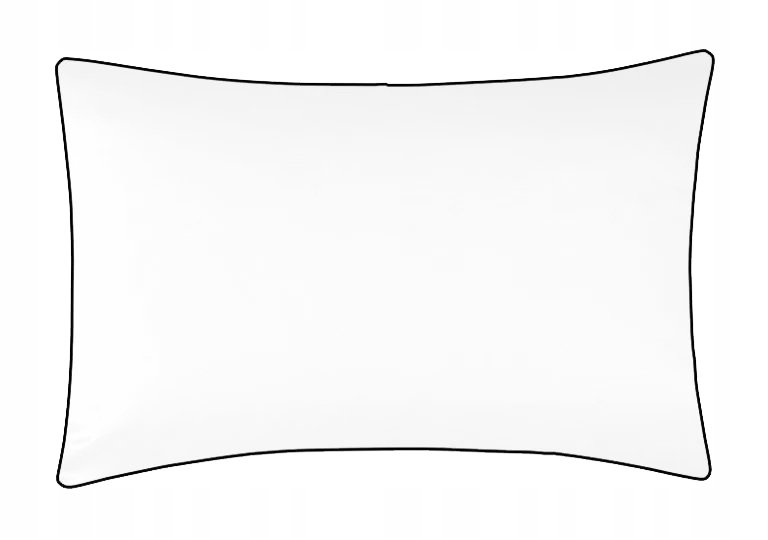 Poszewka San Antonio biała z czarną lamówką 50x60, bawełna MARO HOME