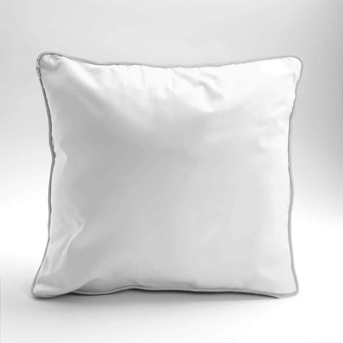 Poszewka satynowa 40x40 biała z lamówką Mako Satin