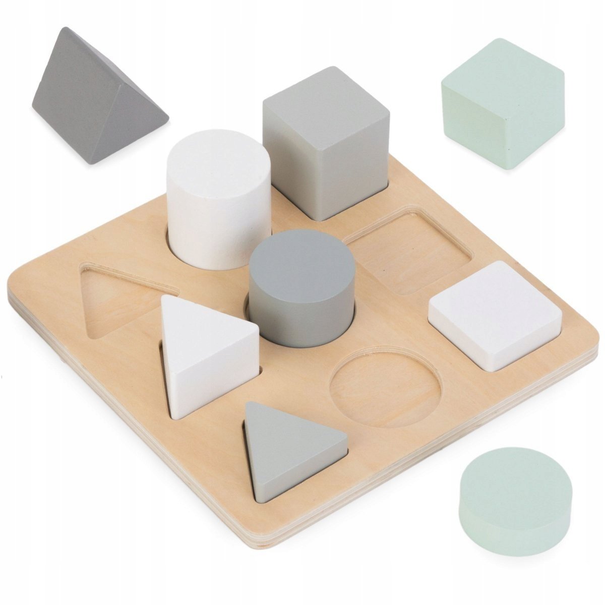 Sorter Drewniana układanka Figury Montessori