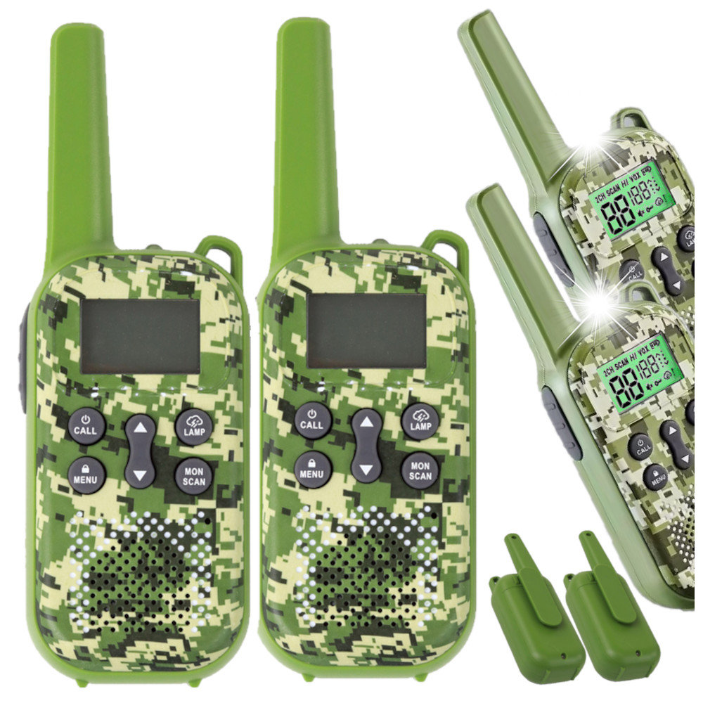 Walkie-Talkie Moro - Zestaw Krótkofalówek z Latarką, Zasięg 3KM