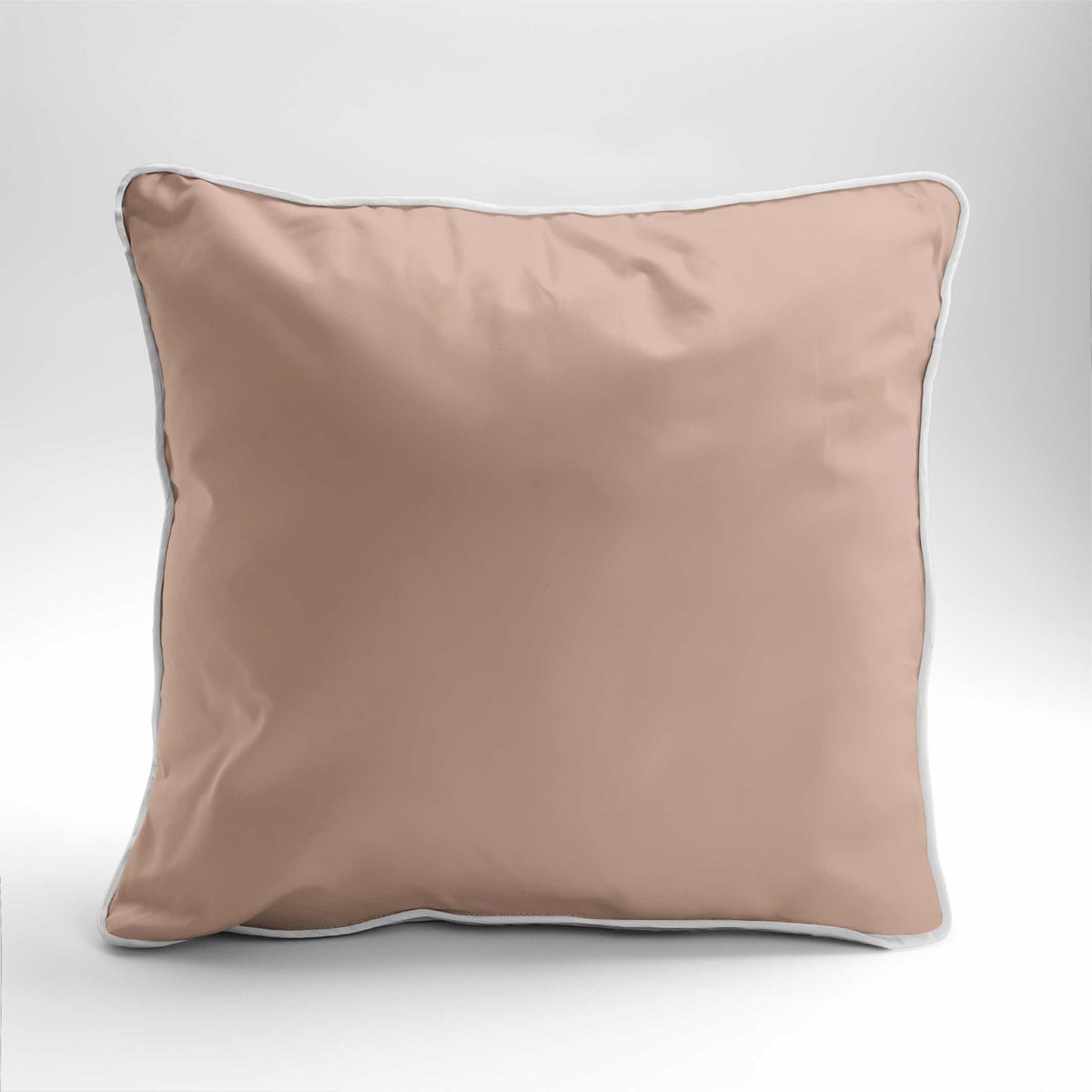 Poszewka satynowa 40x40 brzoskwiniowa z lamówką Mako Satin
