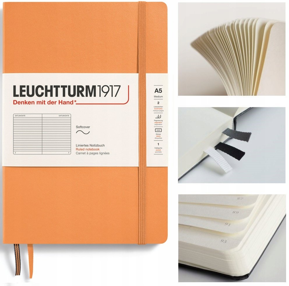 LEUCHTTURM1917 Notatnik Notes Medium A5 Linia miękka oprawa zeszyt