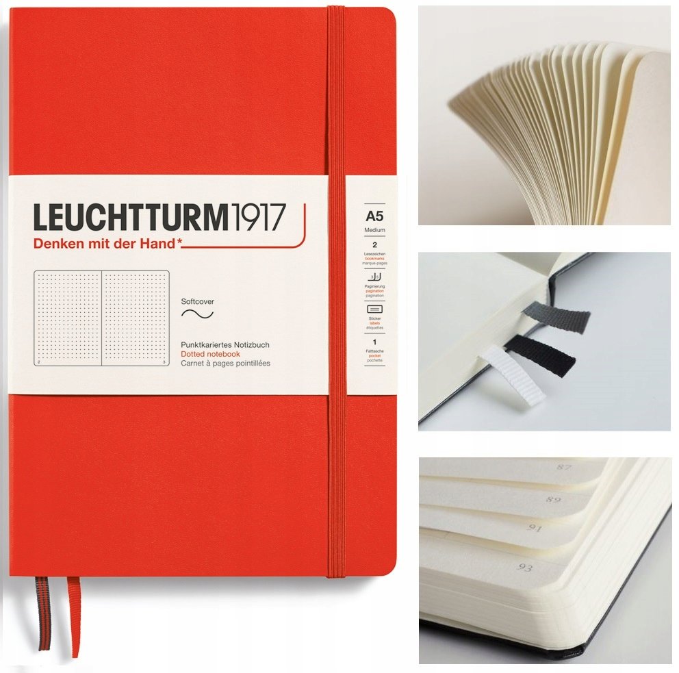 LEUCHTTURM1917 Notatnik Notes Medium A5 Kropka miękka oprawa bullet journal
