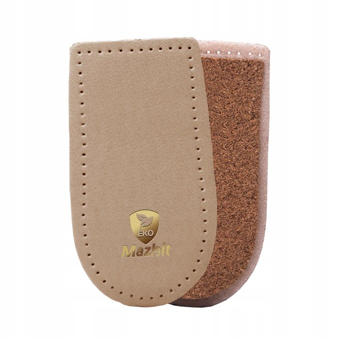 Klin korkowy pod pietę, 10 mm, skórzany, Viva, Mazbit