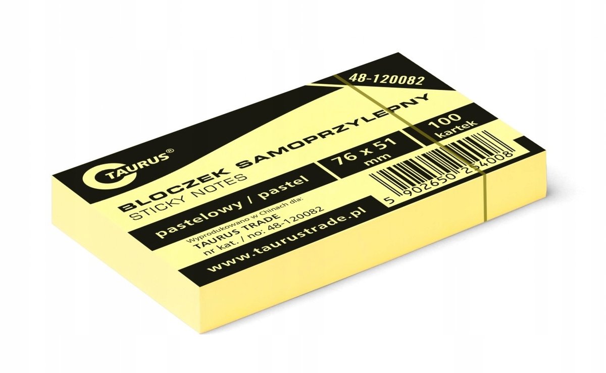 Karteczki samoprzylepne bloczek 51x76 mm 100 kartek