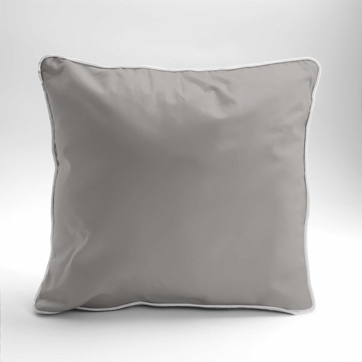 Poszewka satynowa 40x40 beżowa z lamówką Mako Satin