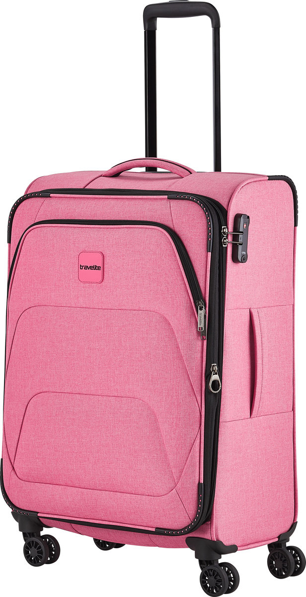 Walizka średnia Travelite Adria 67 cm - różowa