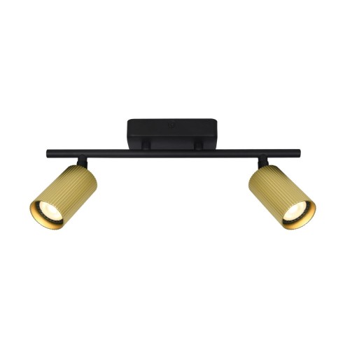 Tris lampa sufitowa (spot) 2xGU10 czarna/mosiądz SPL-46829-2-BK-GD