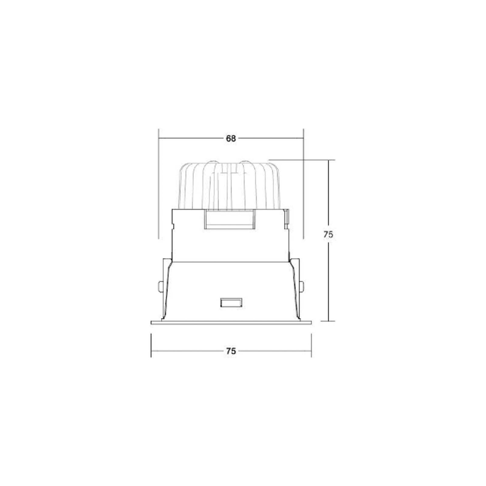 BRUMBERG Downlight wpuszczany LED Binato ściemniany 4000K czarny