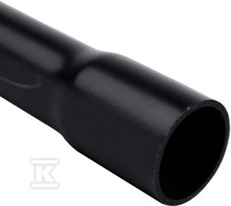 Rurka sztywna z kielichem bezhalogenowa odporna na UV PPO UV 1532 HF FA (320N/czarna, długość 3m