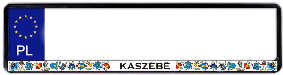 Ramka tablica rejestracyjna Kaszëbë - biała