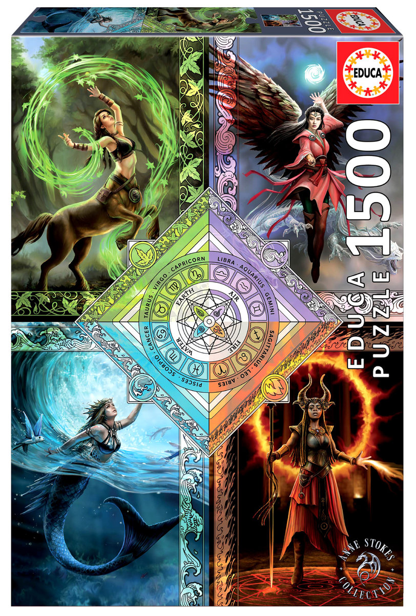 Educa, Puzzle, Magia żywiołów, Anne Stokes, 1500 el.