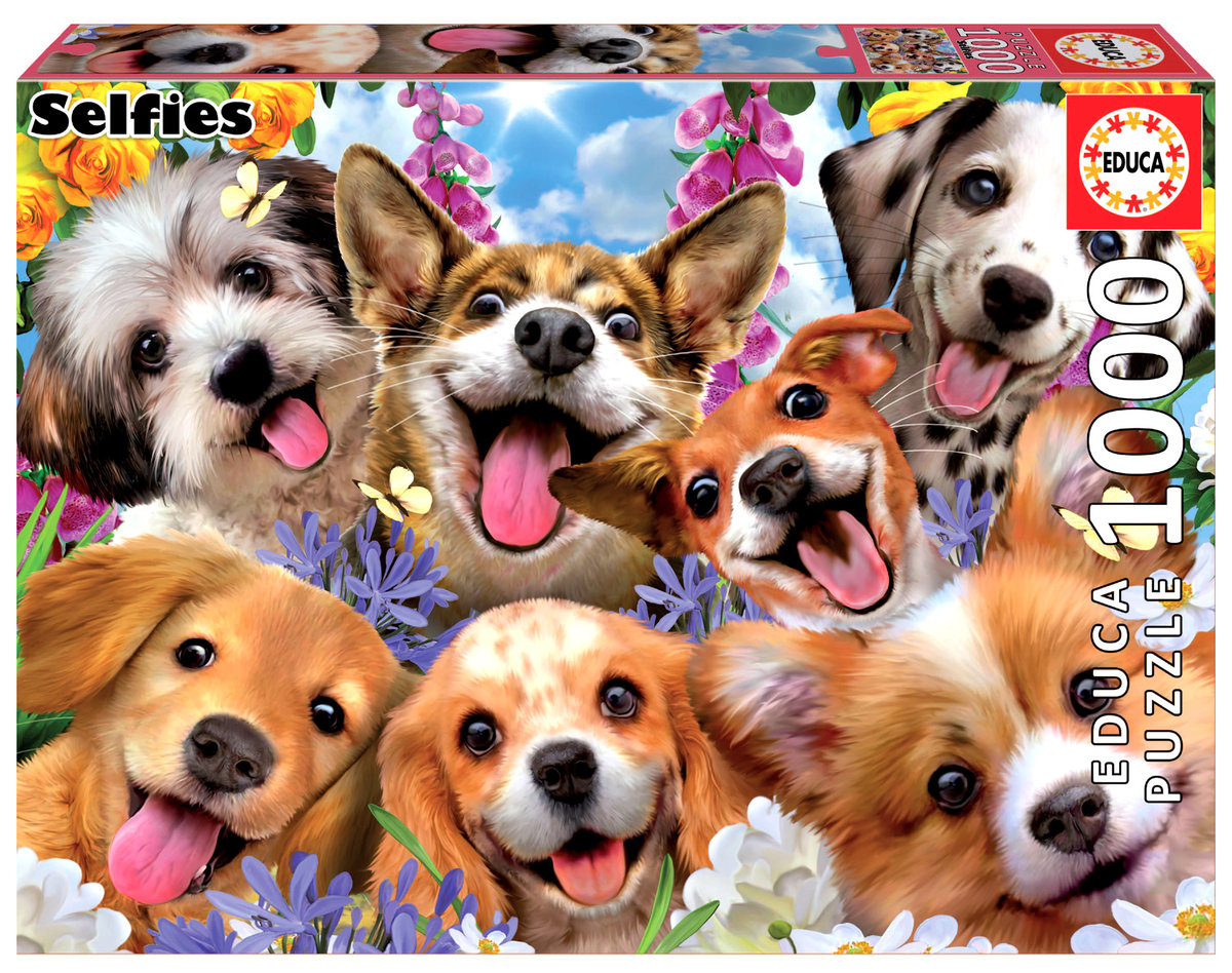 Educa, Puzzle, Szczenięce selfie, 1000 el.